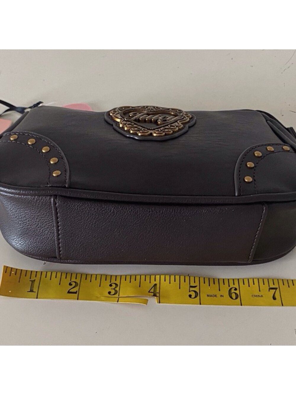 Juicy Couture In Her Juicy Era Convertible Wristlet Mini Bag Purse Chocolate NEW - Picture 11 of 14